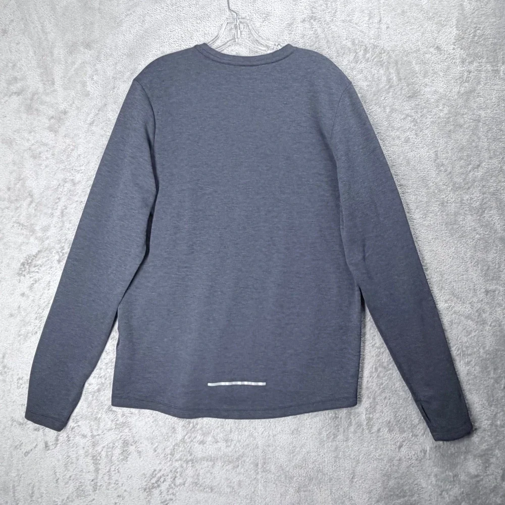 Nike Heritage Running Crew Shirt Mens M Thunder Blue Dri-FIT Long Sleeve Casual